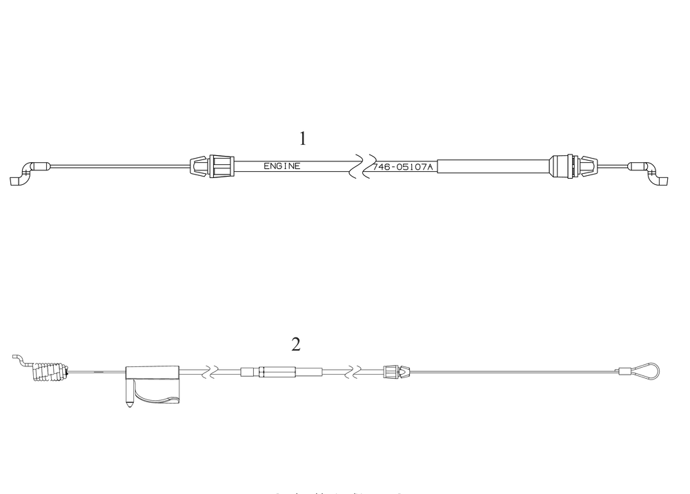 Cables Diagram and Parts List for SC900 (12ABR27B710)(2022) Cub Cadet Lawn Mower